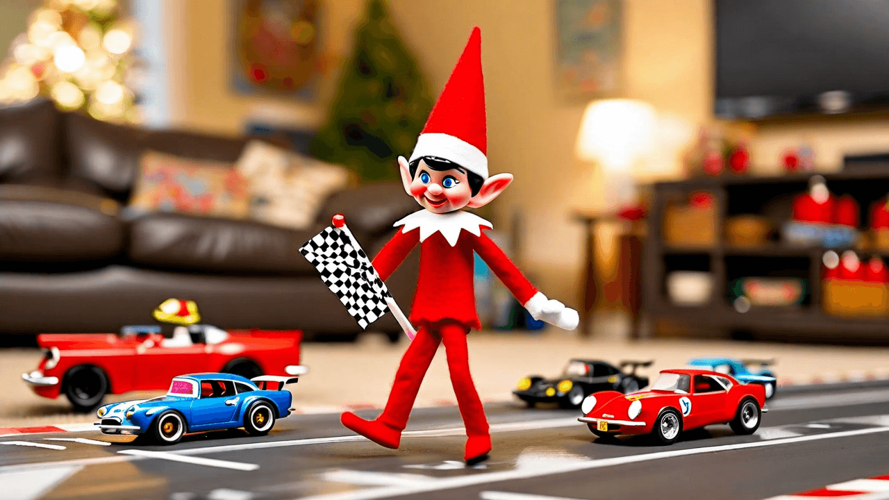 Elf's midnight North Pole street race