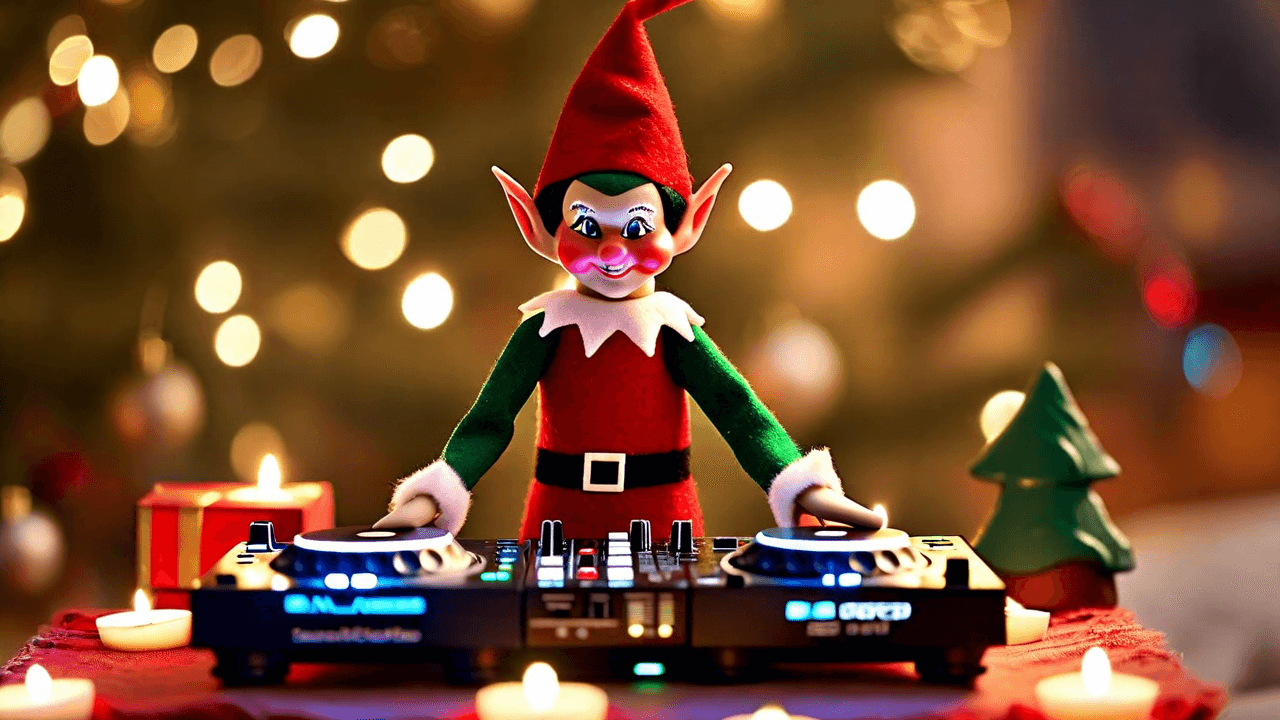 DJ Elfie spins the North Pole beats