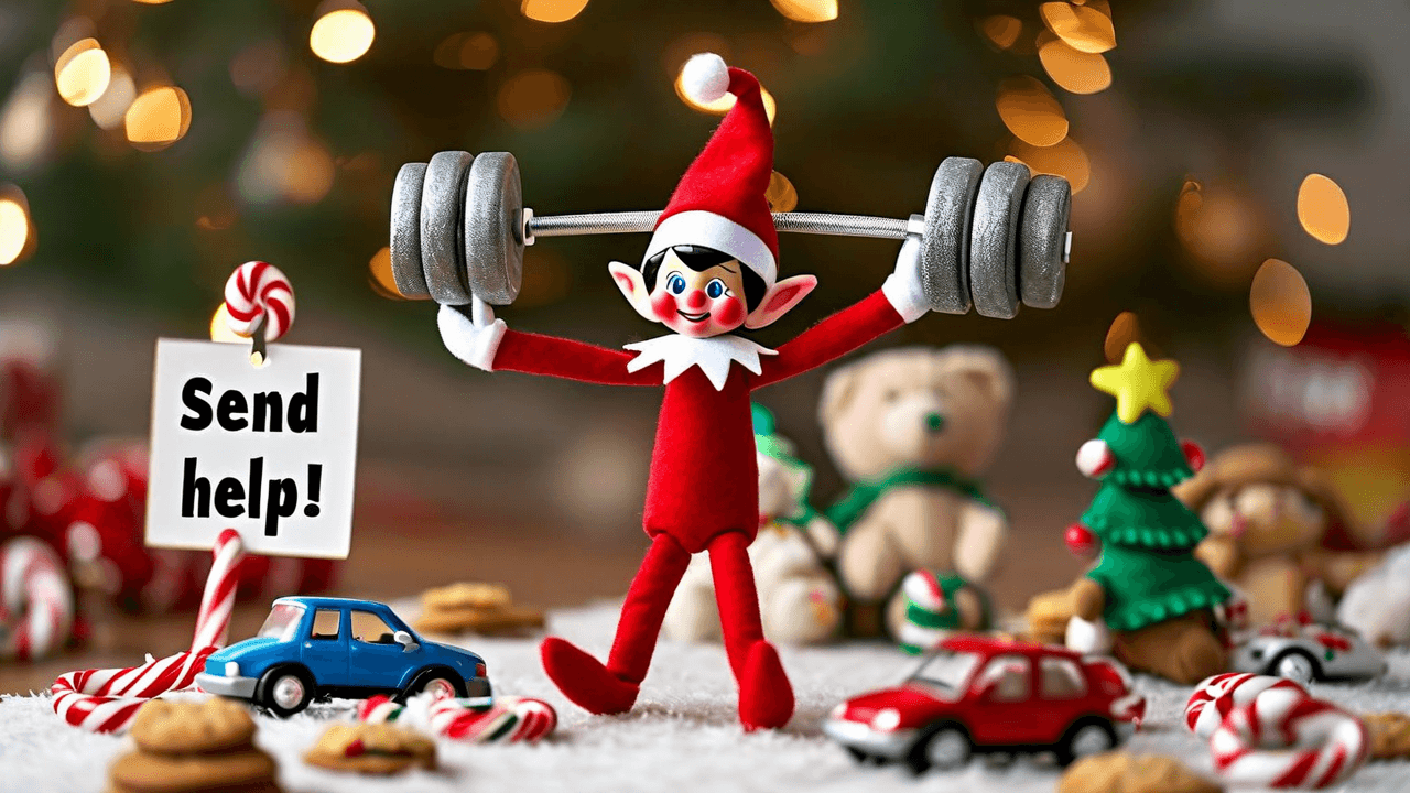 Elf's makeshift gym disaster