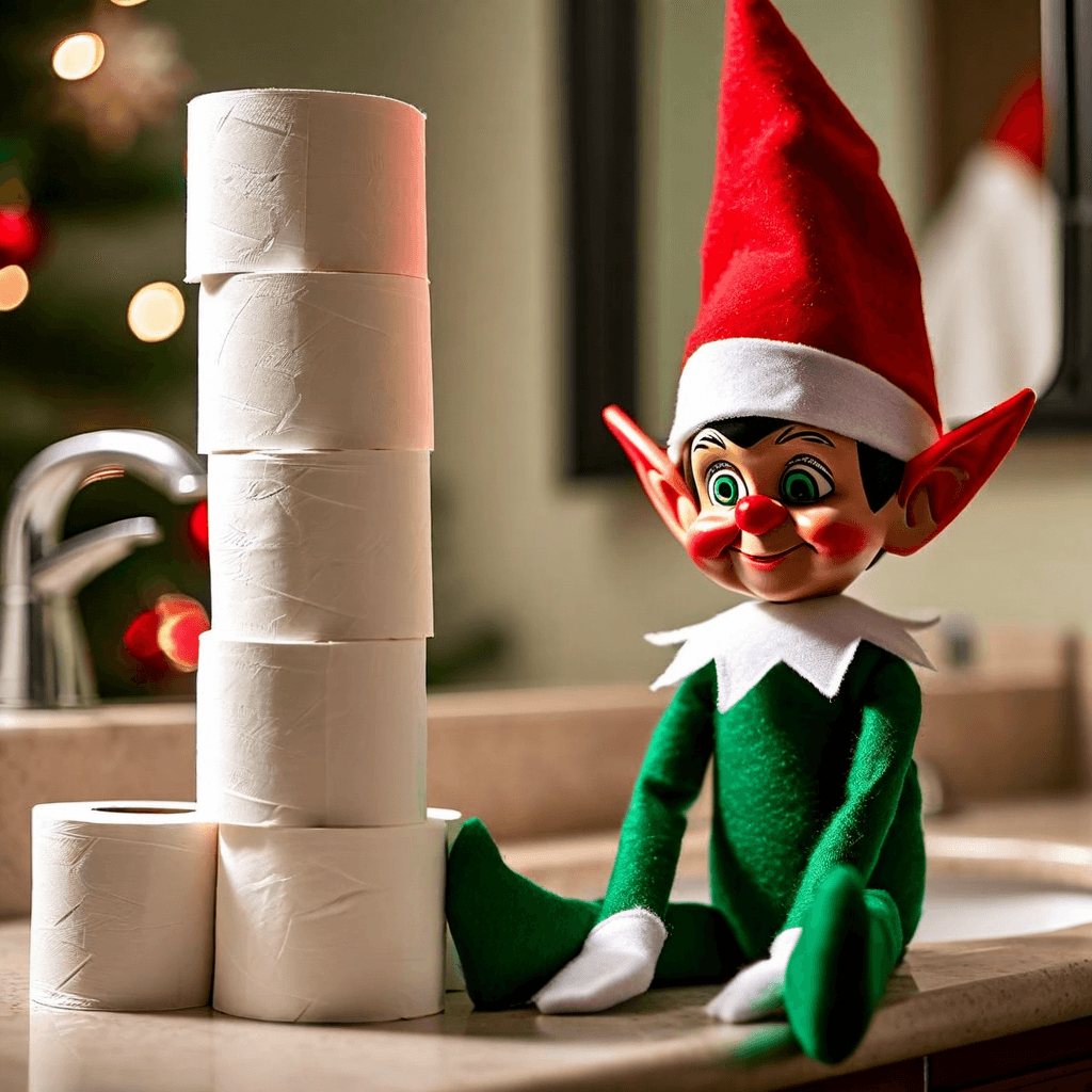 Toilet Paper Snowman Building Site