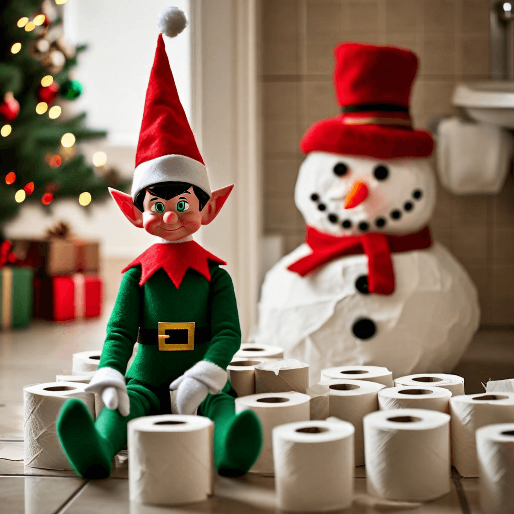 Toilet Paper Snowman Building