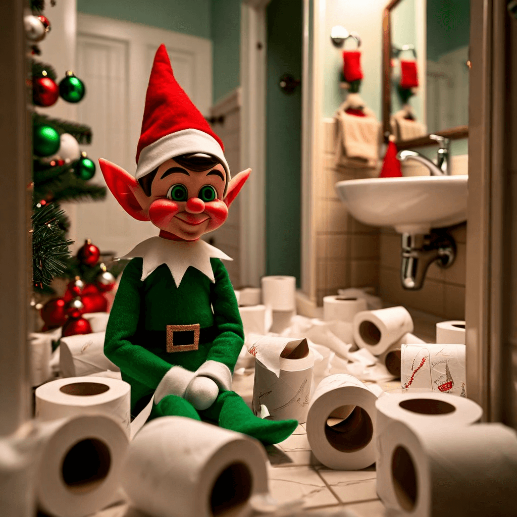 Toilet Paper Snowstorm Surprise