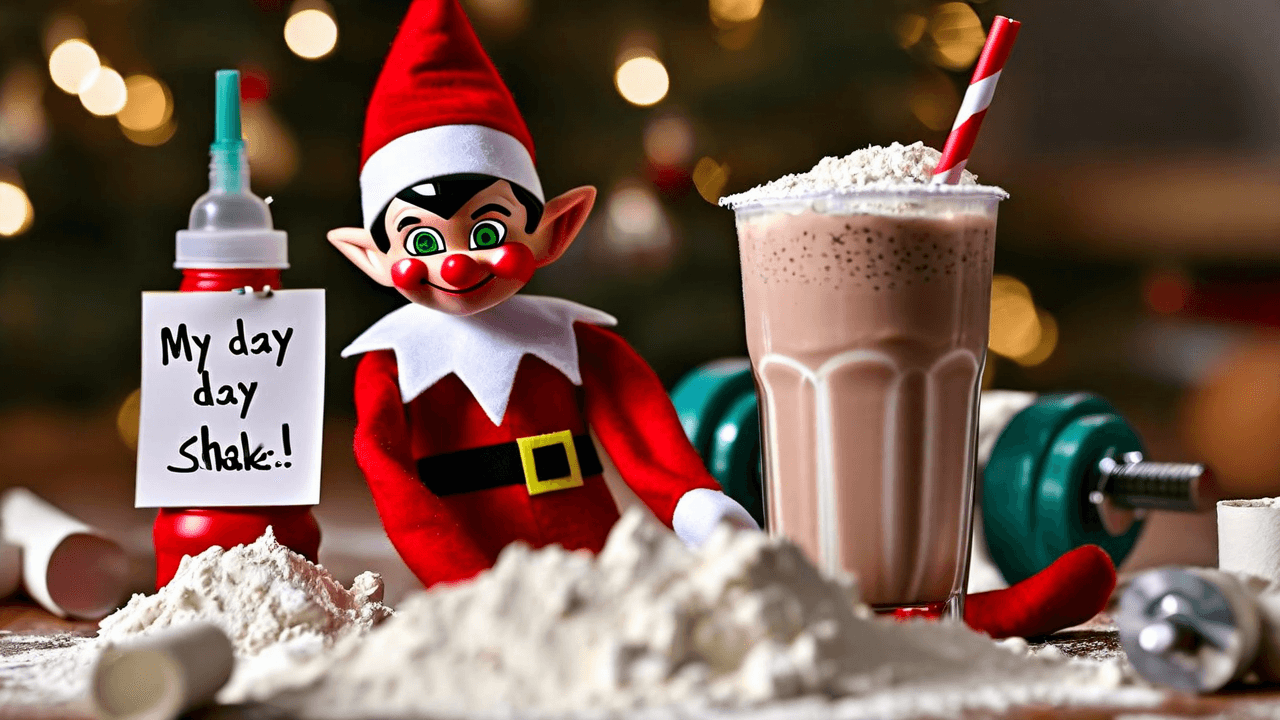 Protein powder shake explosion