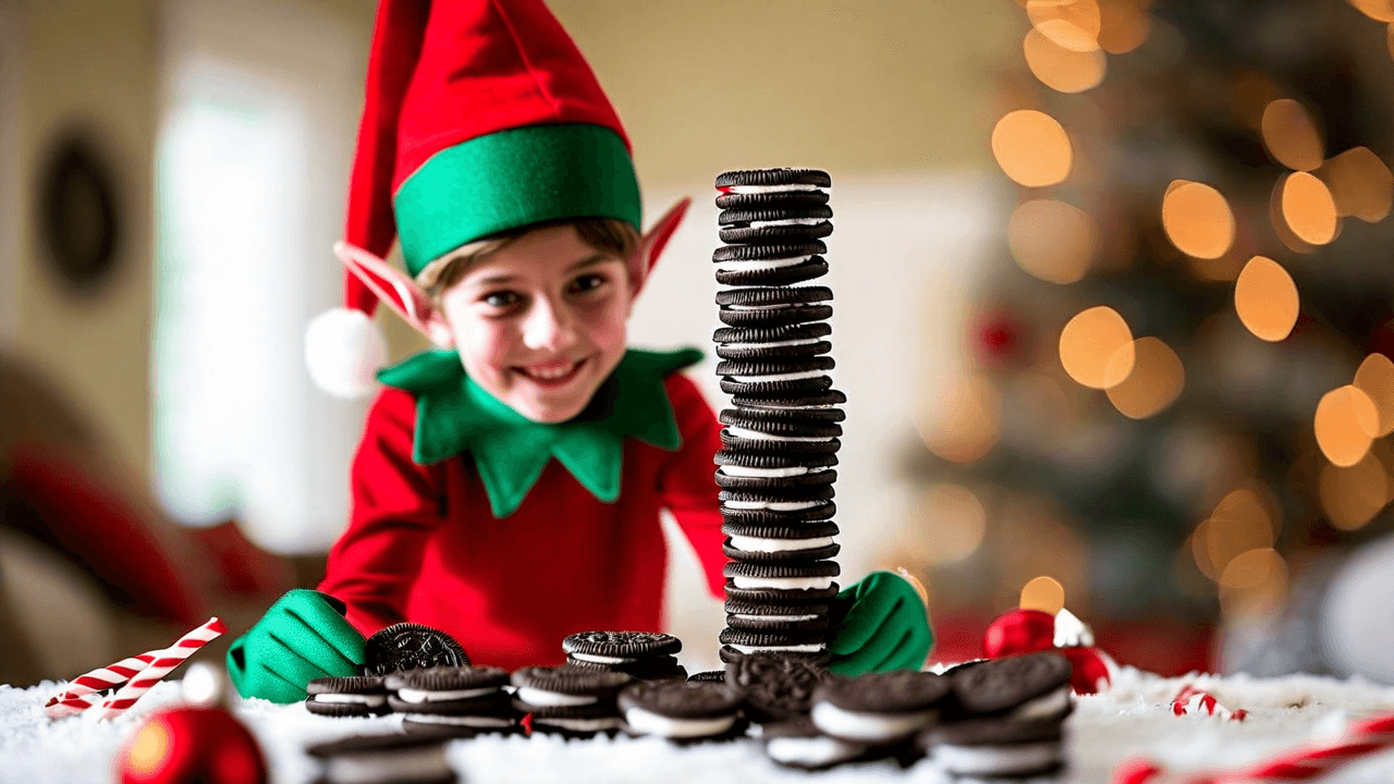 Oreo tower stacking challenge