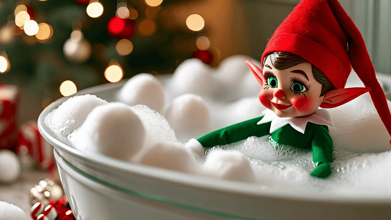 Elf's bubble bath party