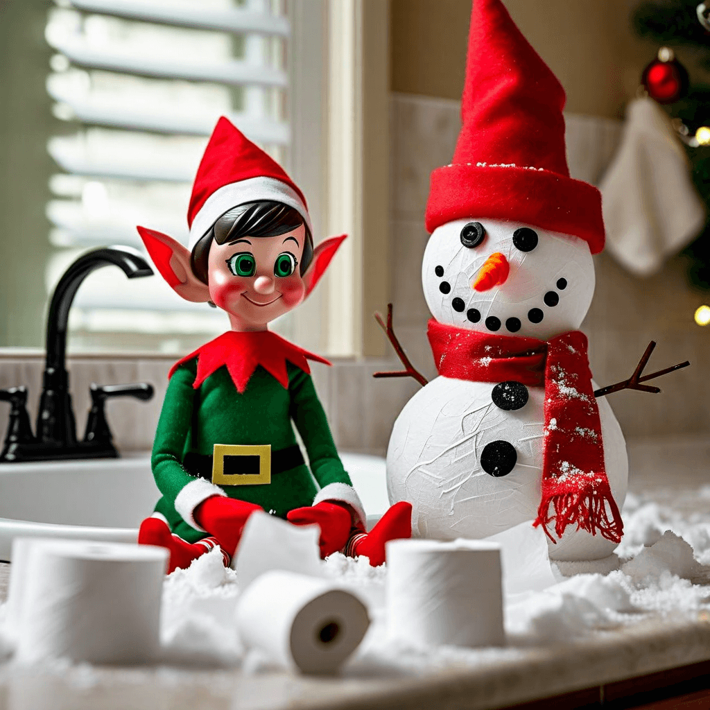 Silly Toilet Paper Snowman