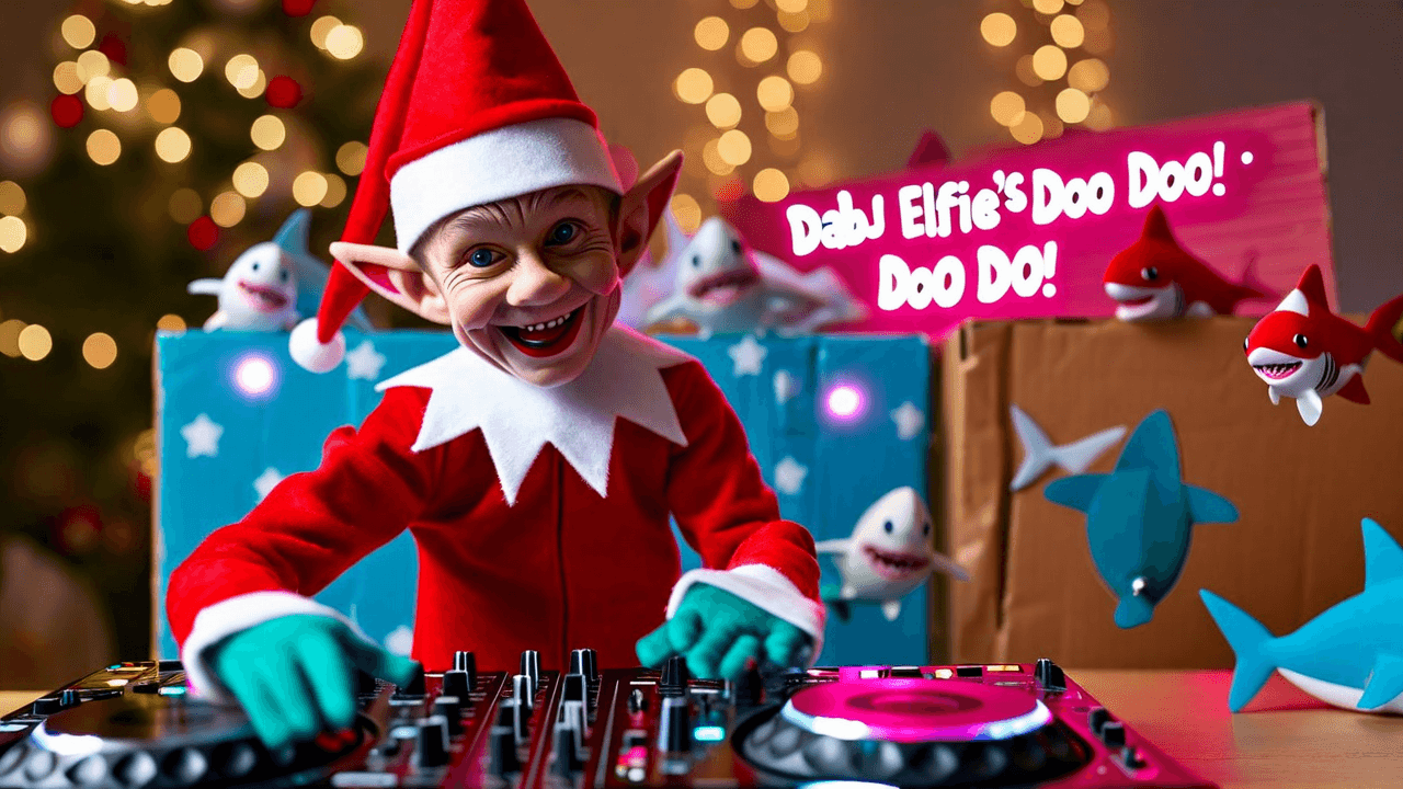 Baby shark DJ dance party