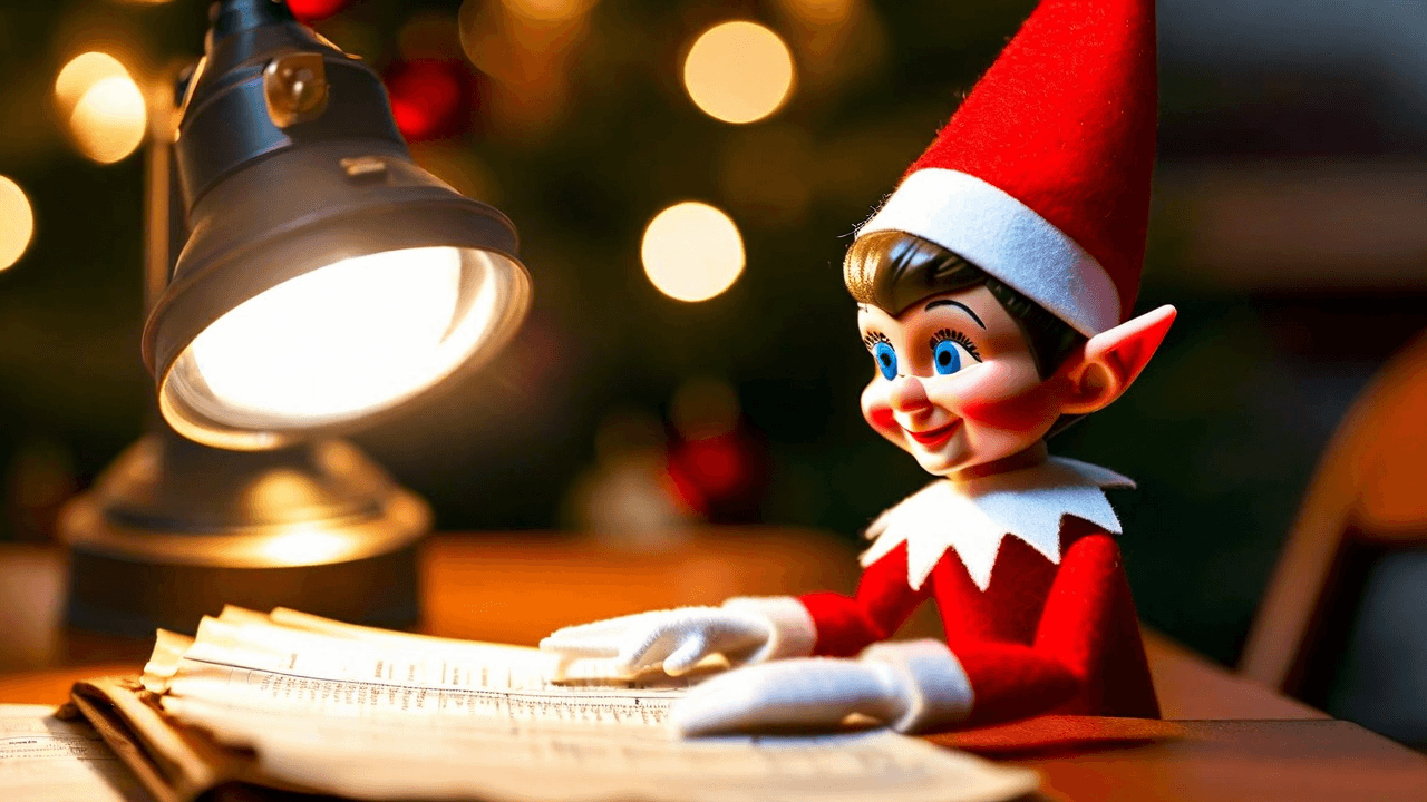 Un dossier de papel doblado etiquetado «CLASIFICADO – Solo para ti», con una linterna pequeña, notas adhesivas esparcidas y un sobre misterioso pegado cerca, creando una escena de misión secreta en el escritorio de un niño.