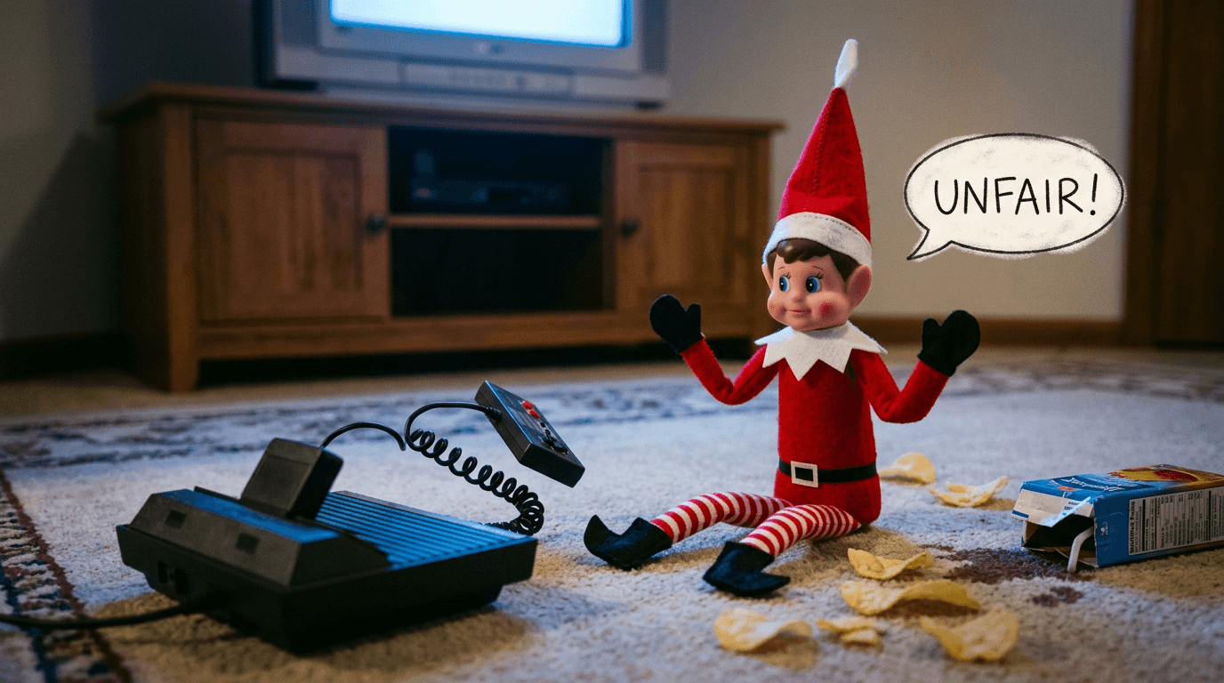 Elf on the Shelf: Elf's N64 rage-quit moment