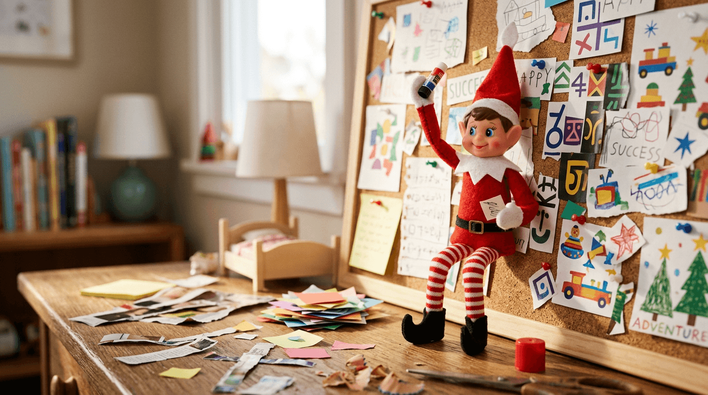 Elf on the Shelf: Elf's midnight vision board studio